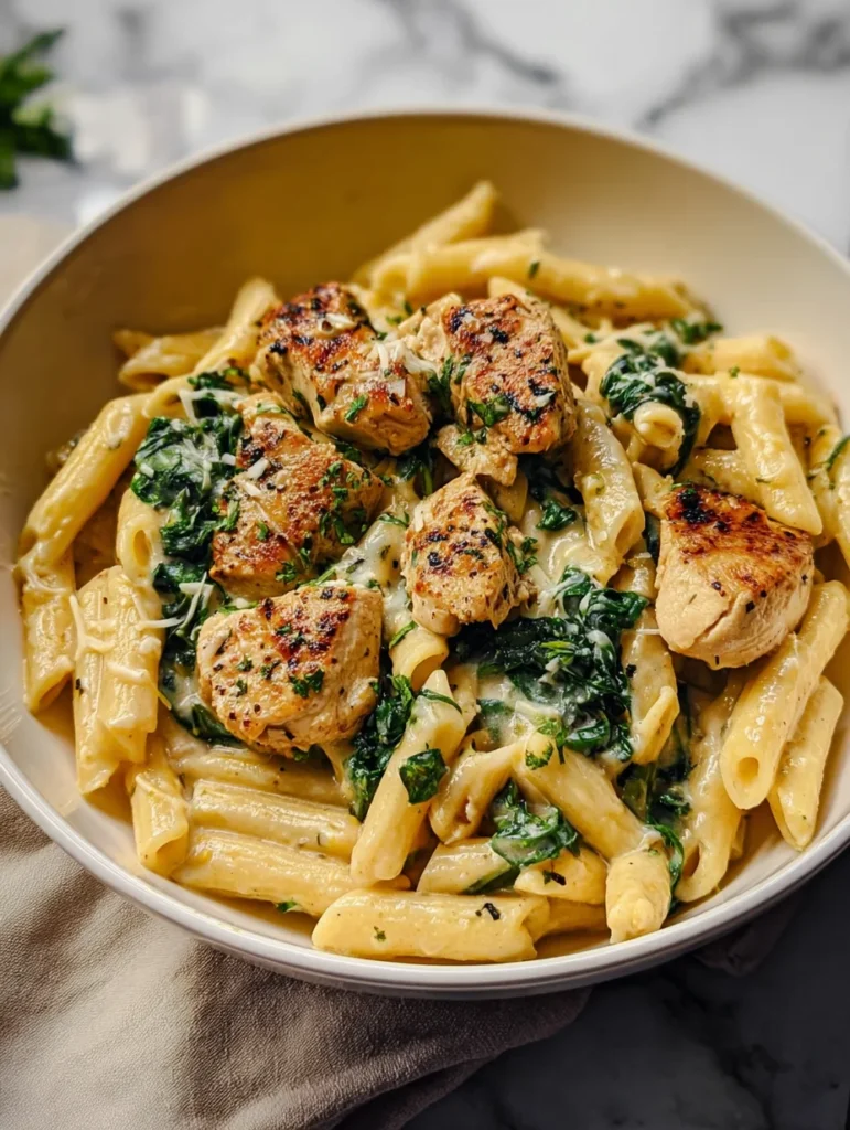 Healthy Garlic Parmesan Chicken Pasta