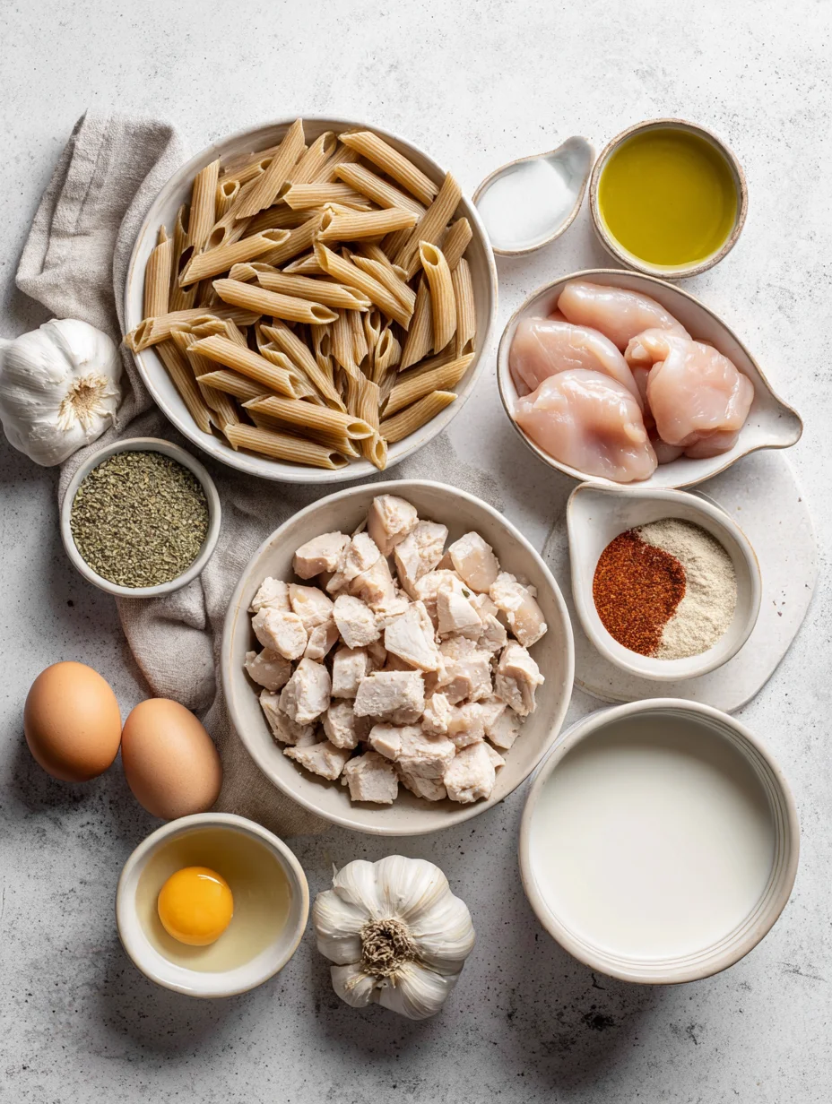 Healthy Garlic Parmesan Chicken Pasta