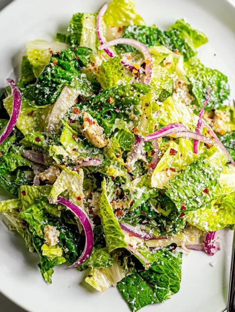 5-Minute Lemon Parmesan Lettuce Salad