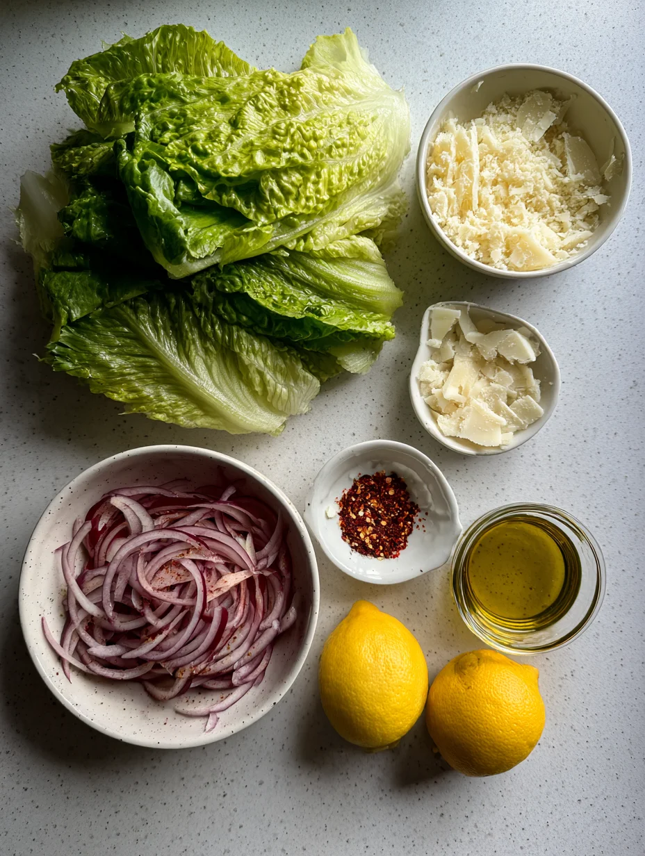 Lemon Parmesan Lettuce Salad