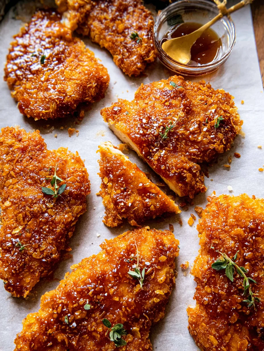 Baked Crunchy Hot Honey Chicken