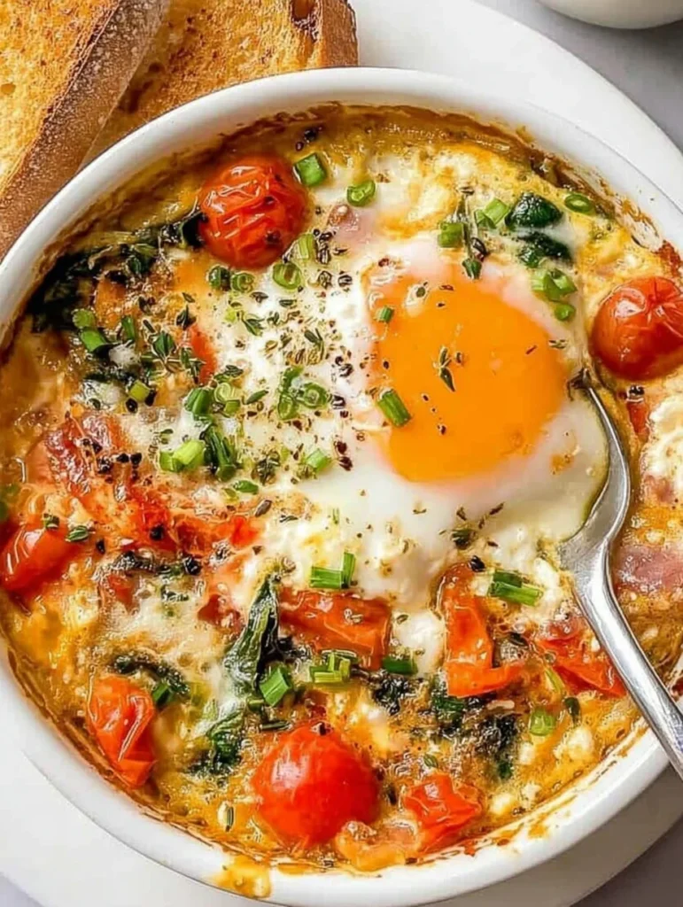 Baked Feta Eggs