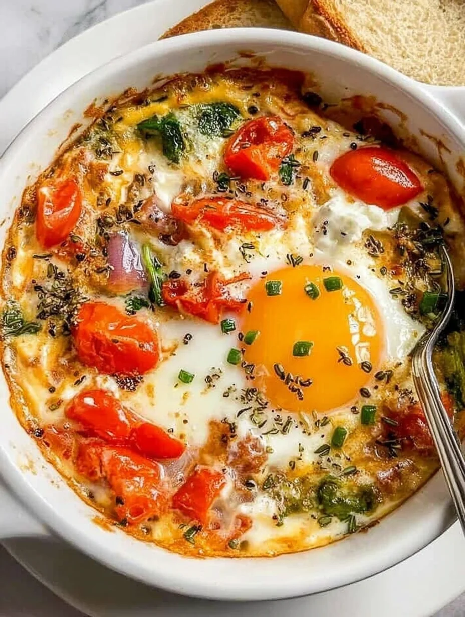 Baked Feta Eggs