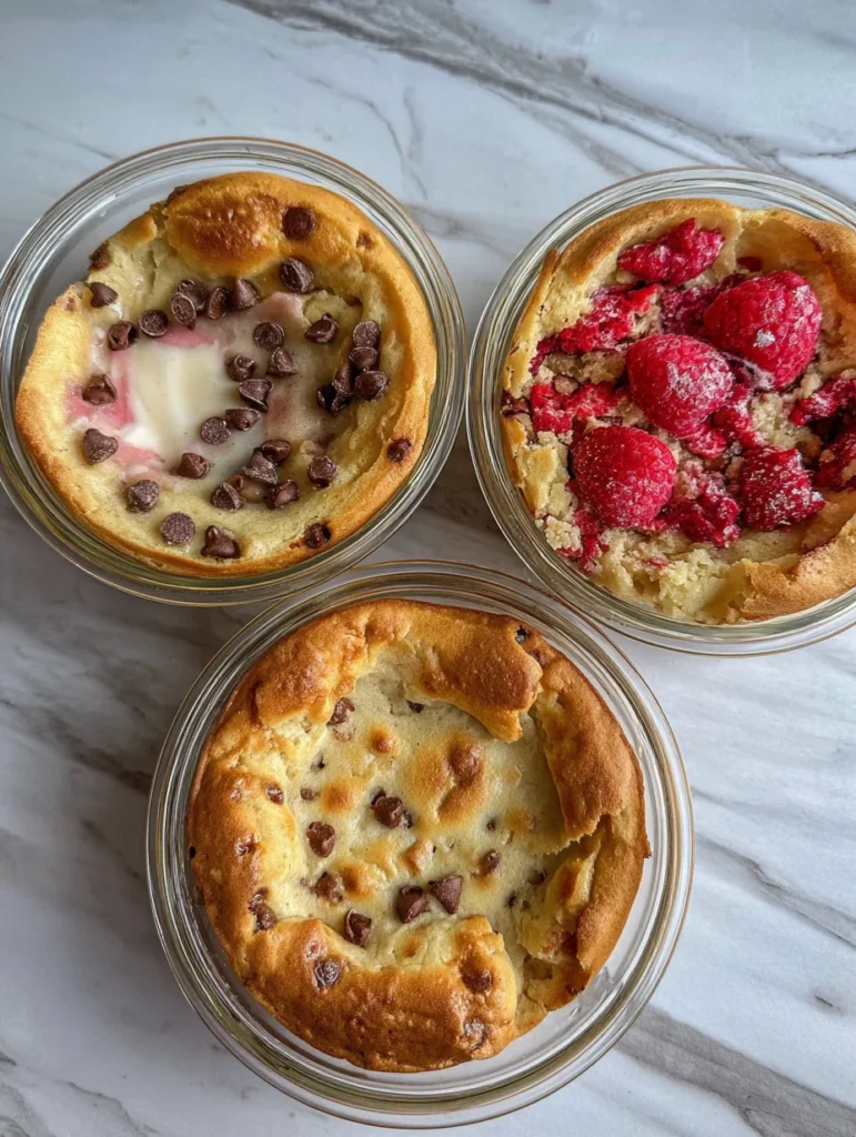 Baked Protein Pancake Bowls- great for meal prep and no banana needed!