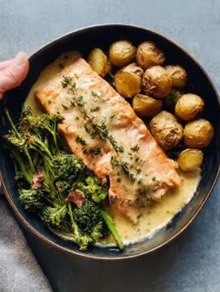 Baked Salmon with Amazing Lemon Sauce