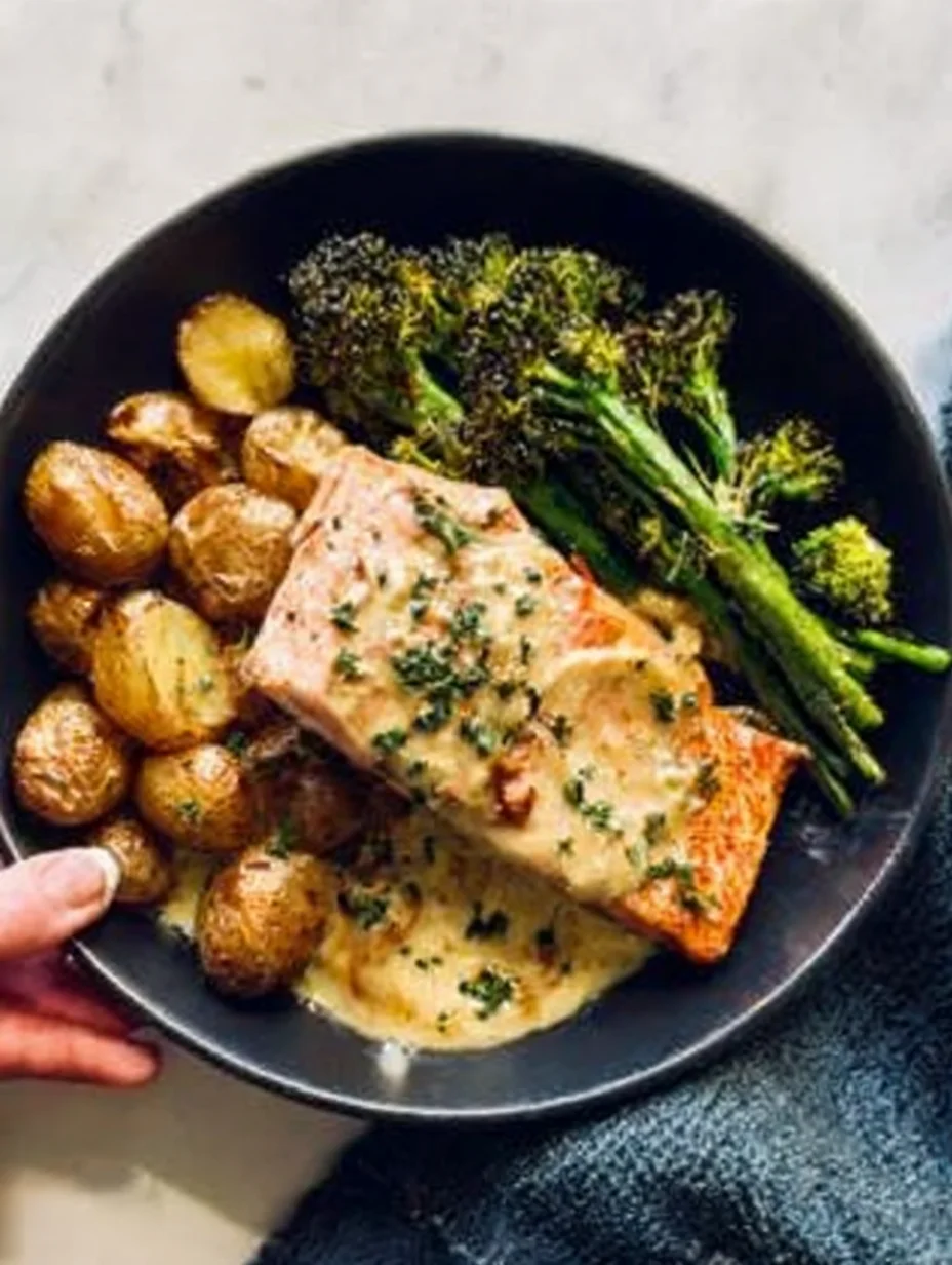 Baked Salmon with Amazing Lemon Sauce