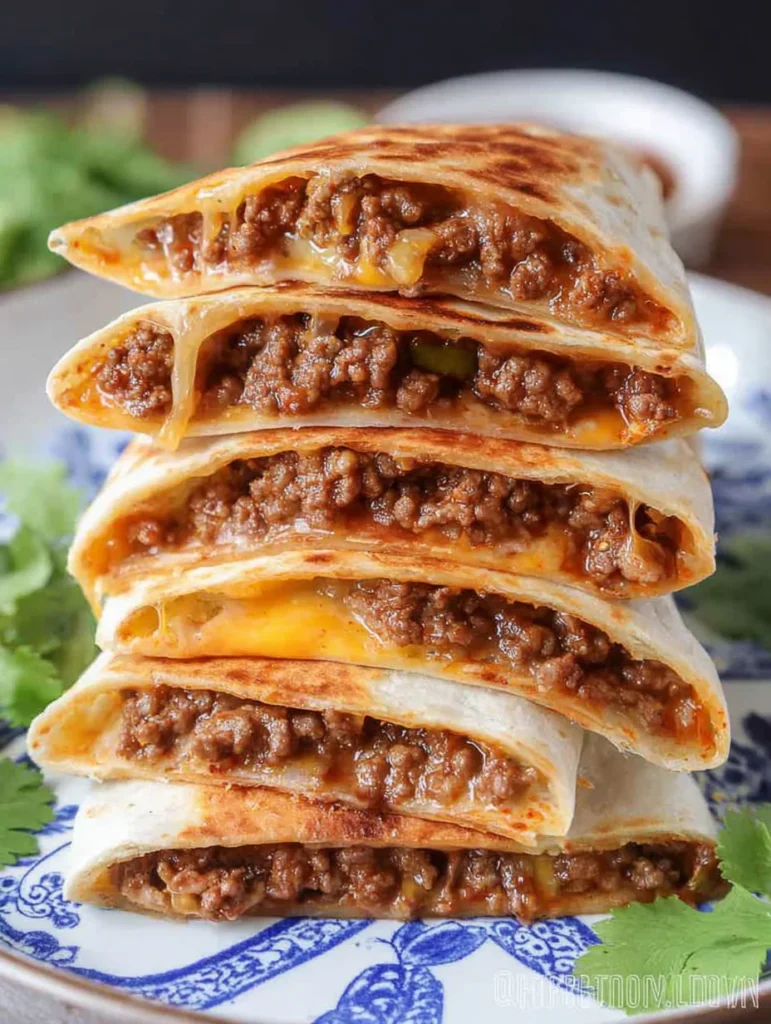 Cheesy Ground Beef Quesadillas