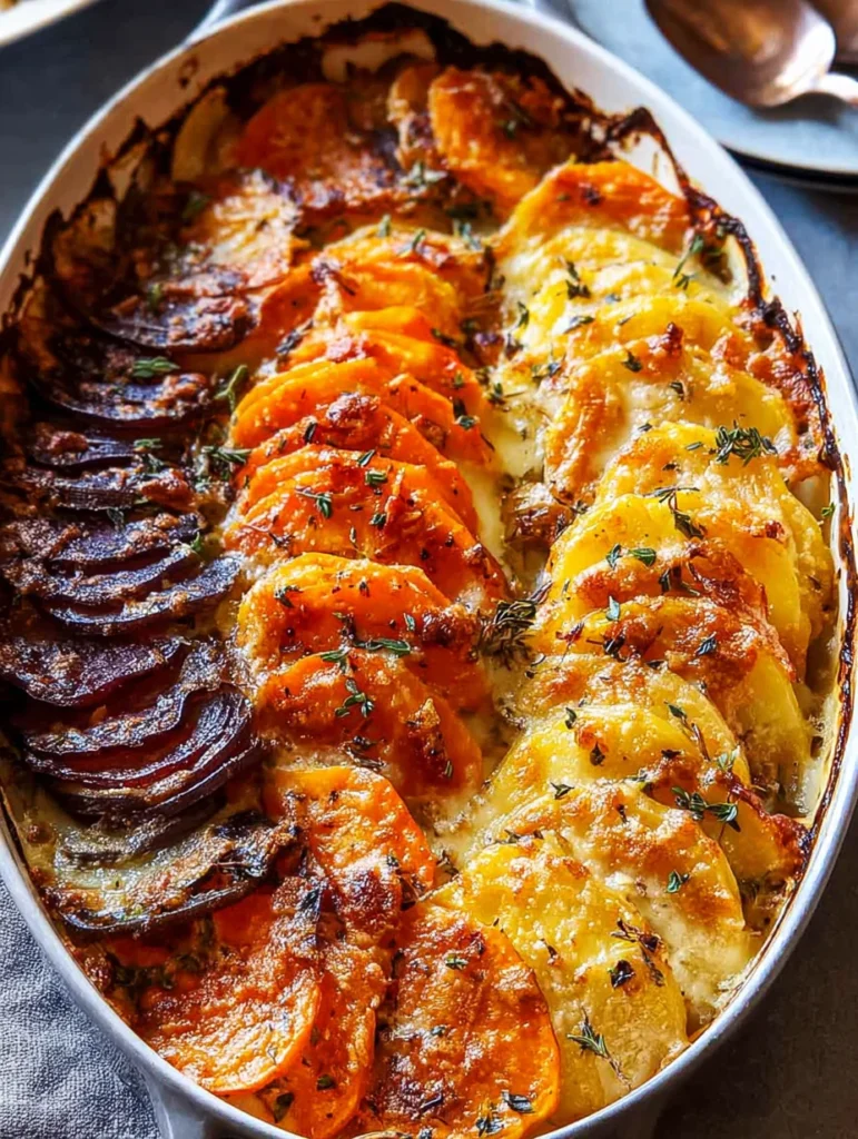 Cheesy Root Vegetable Gratin