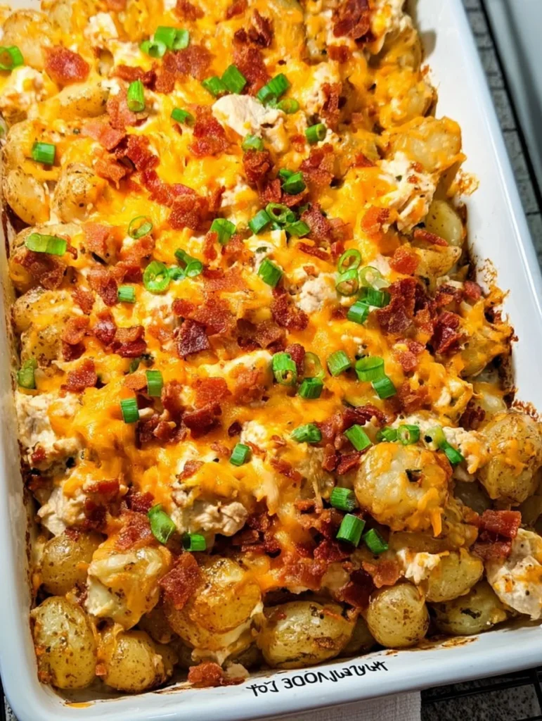 CHICKEN BACON RANCH CASSEROLE WITH POTATOES