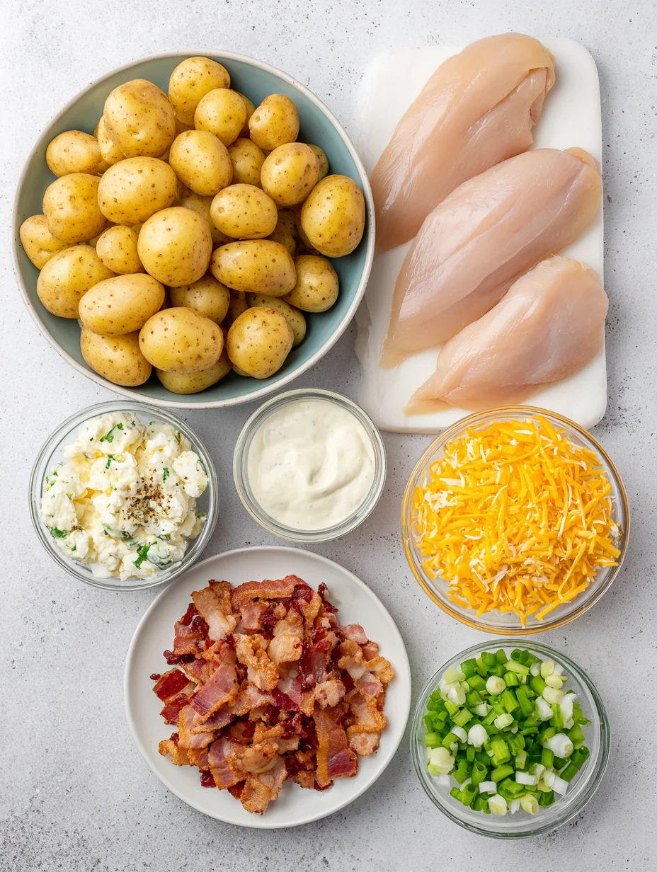 Chicken Bacon Ranch Casserole with Potatoes