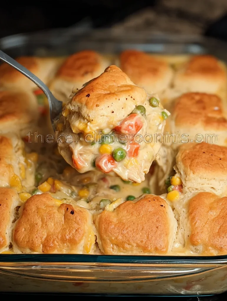 Chicken Pot Pie with Biscuits