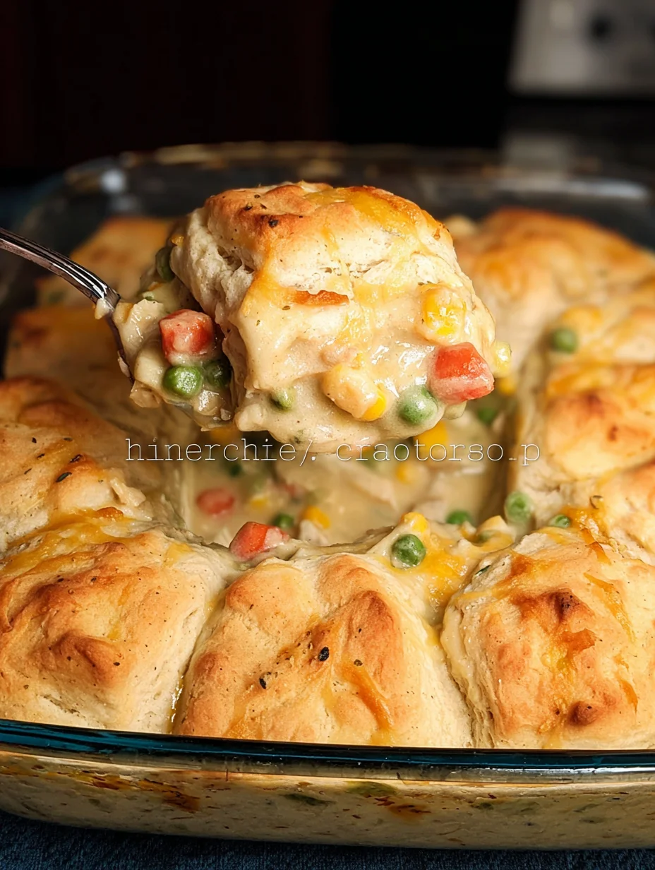Chicken Pot Pie with Biscuits