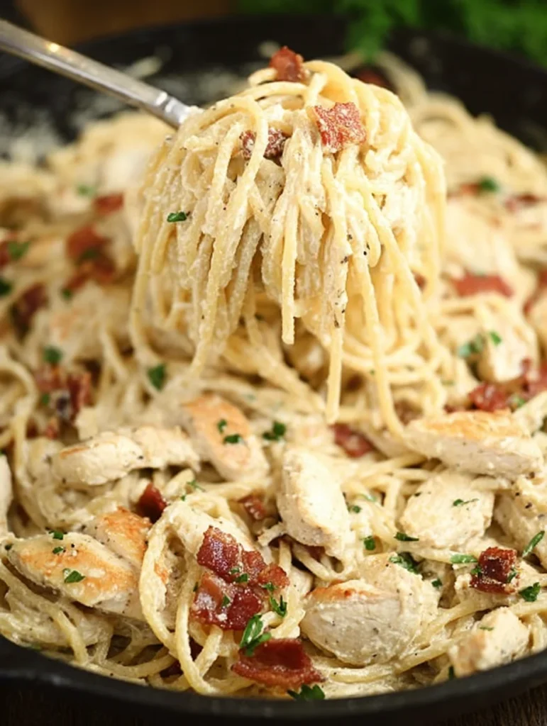 Cream Cheese Bacon Chicken Pasta