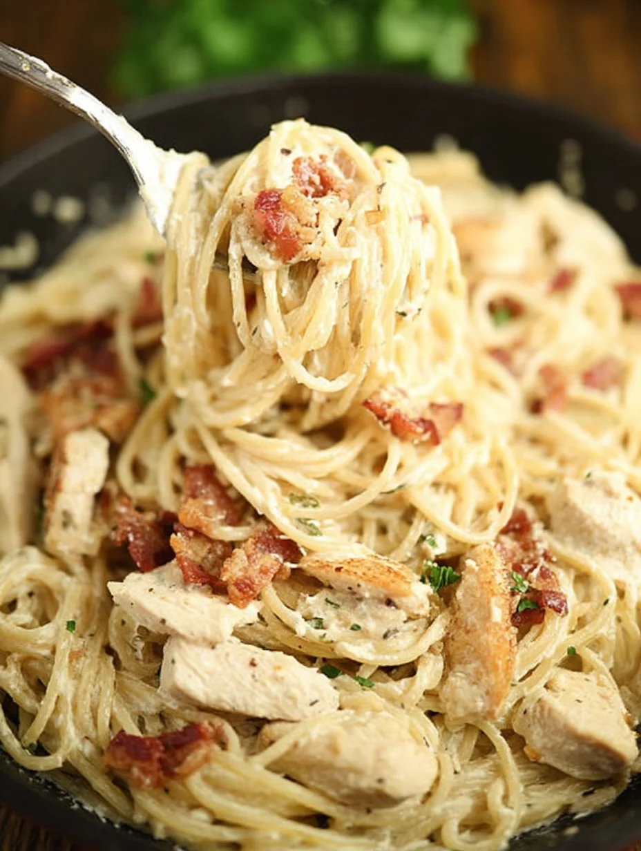 Cream Cheese Bacon Chicken Pasta