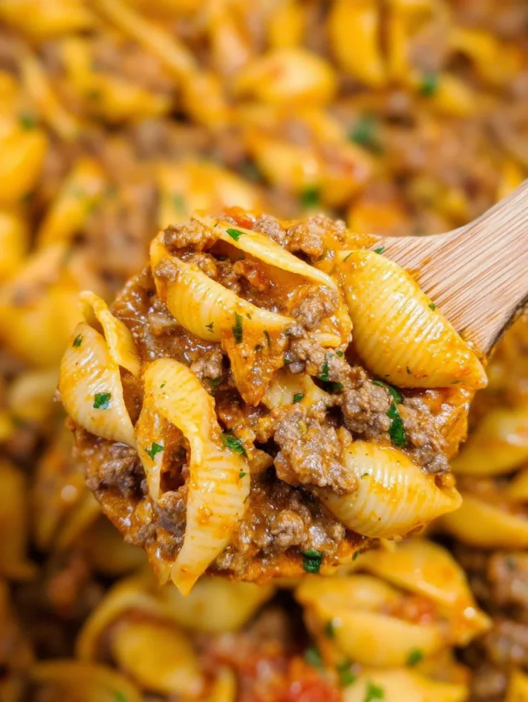 Creamy Beef and Shells