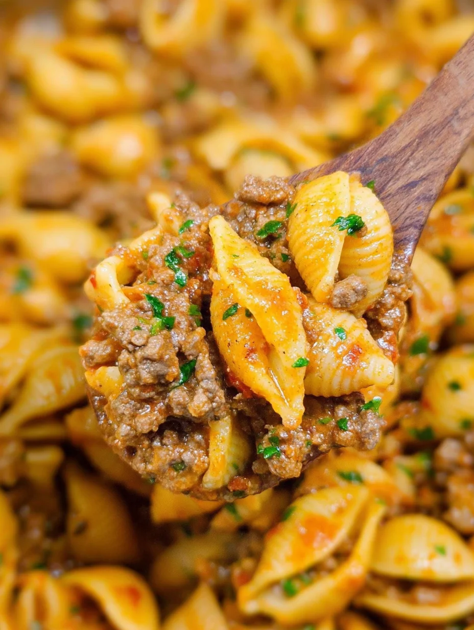 Creamy Beef and Shells