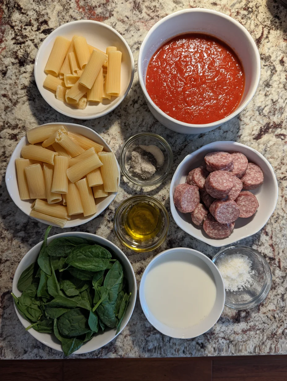 Creamy Sausage Rigatoni