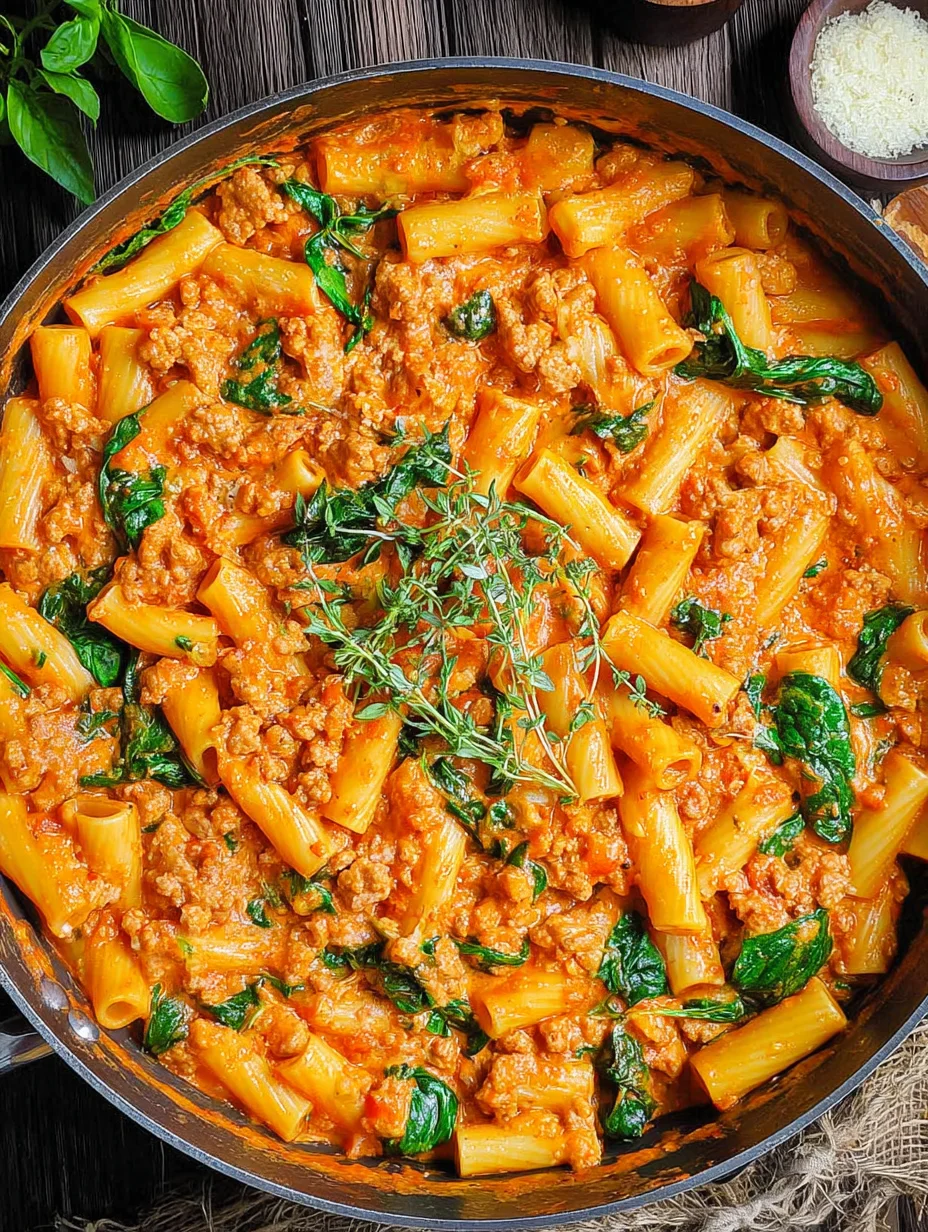 Creamy Sausage Rigatoni