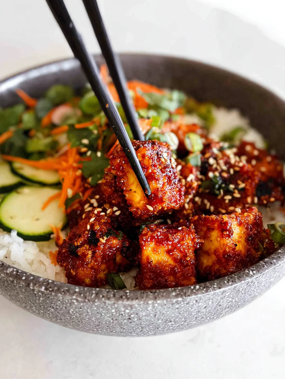 Crispy Gochujang Korean Tofu