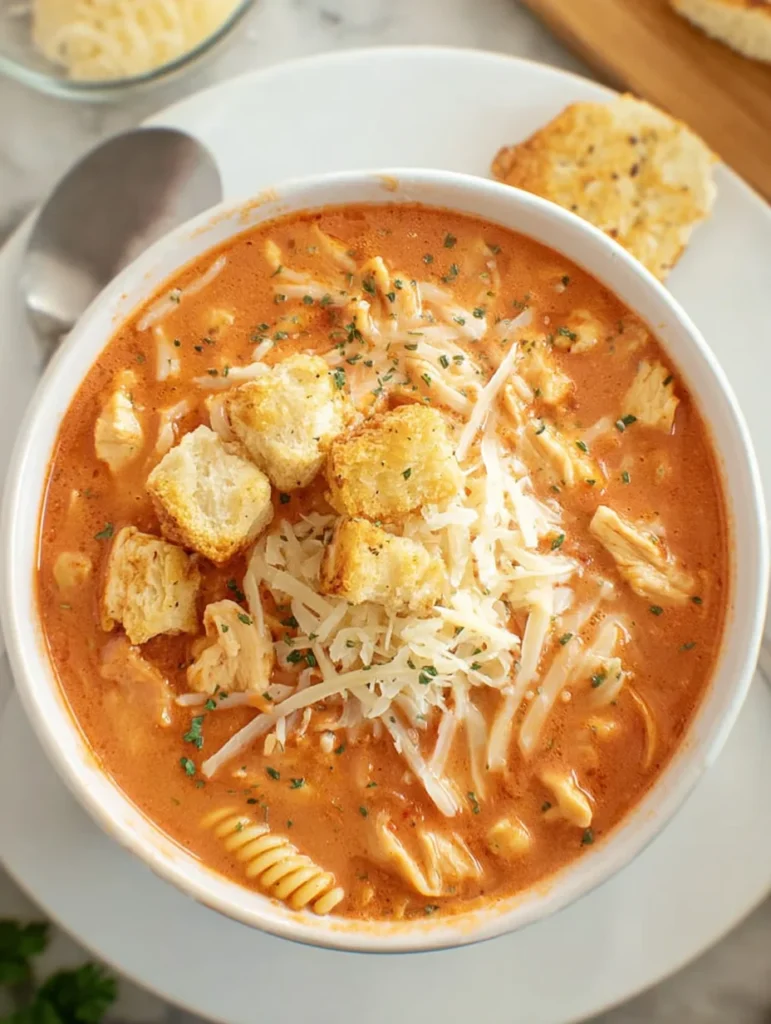Crockpot Chicken Parmesan Soup Recipe