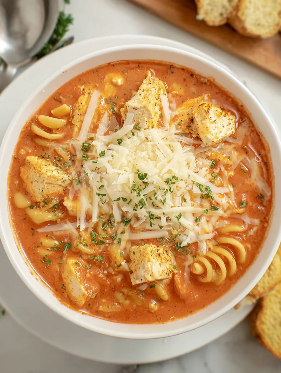 Crockpot Chicken Parmesan Soup