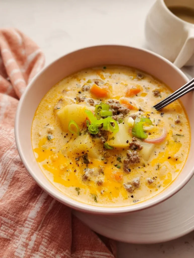 Easy Cheeseburger Soup Recipe
