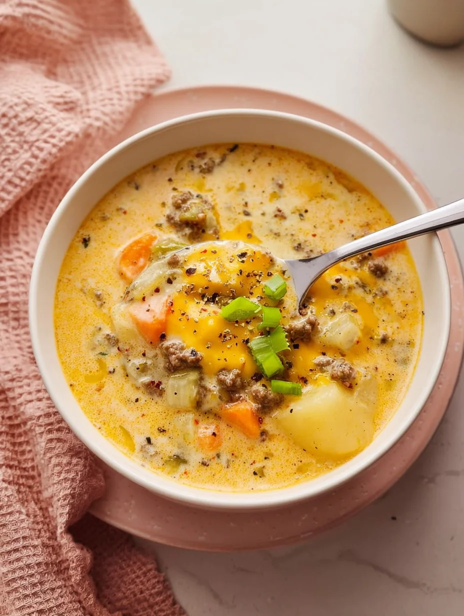Easy Cheeseburger Soup