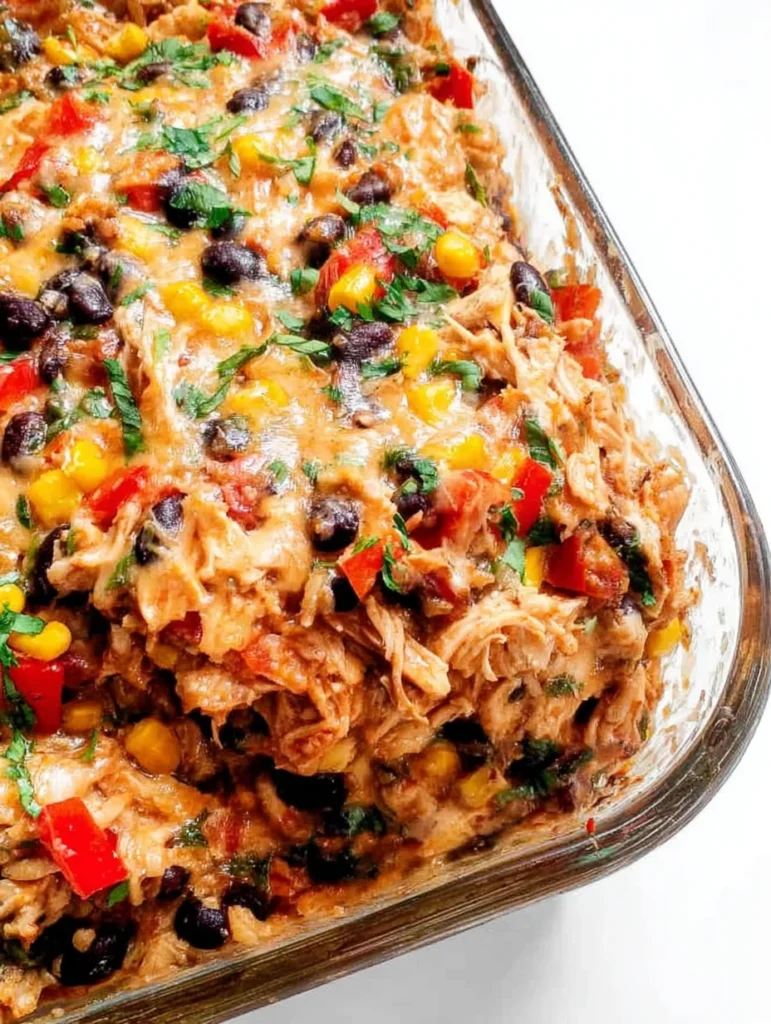 Easy Chicken Burrito Casserole