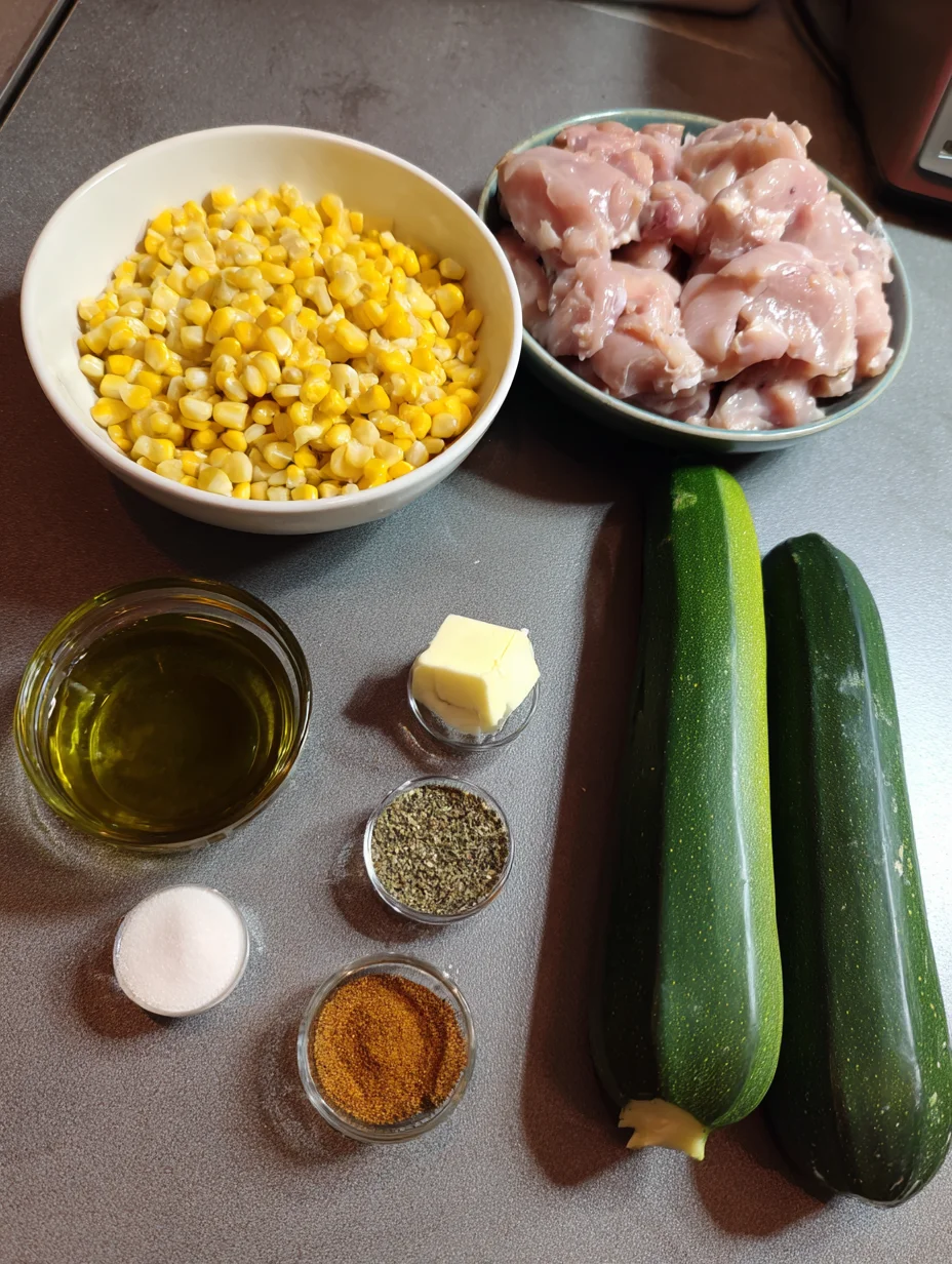 Garlic Butter Chicken with Zucchini and Corn