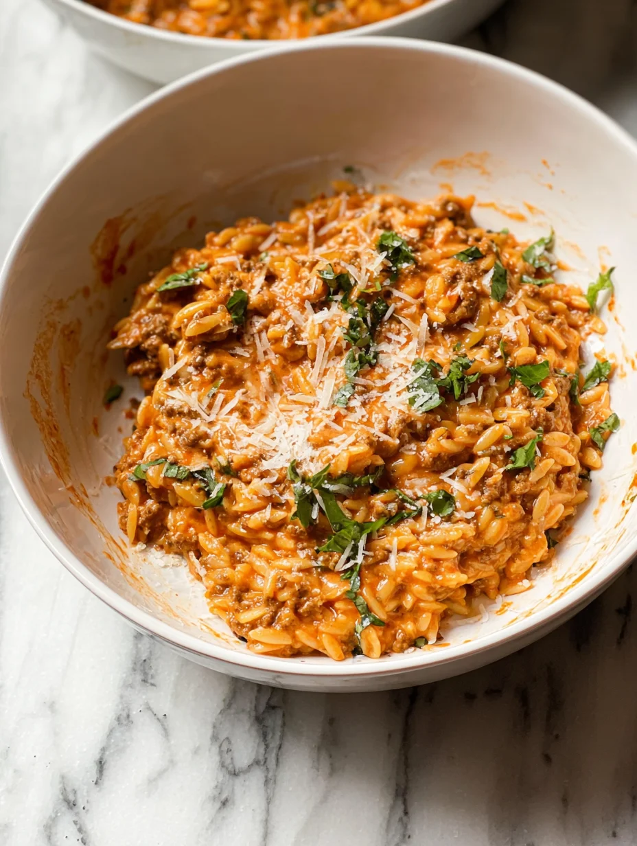 Ground Beef Orzo