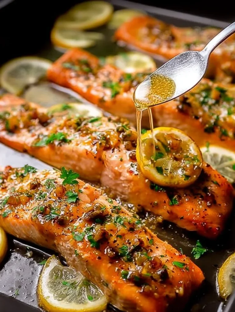 Honey Garlic Butter Baked Salmon