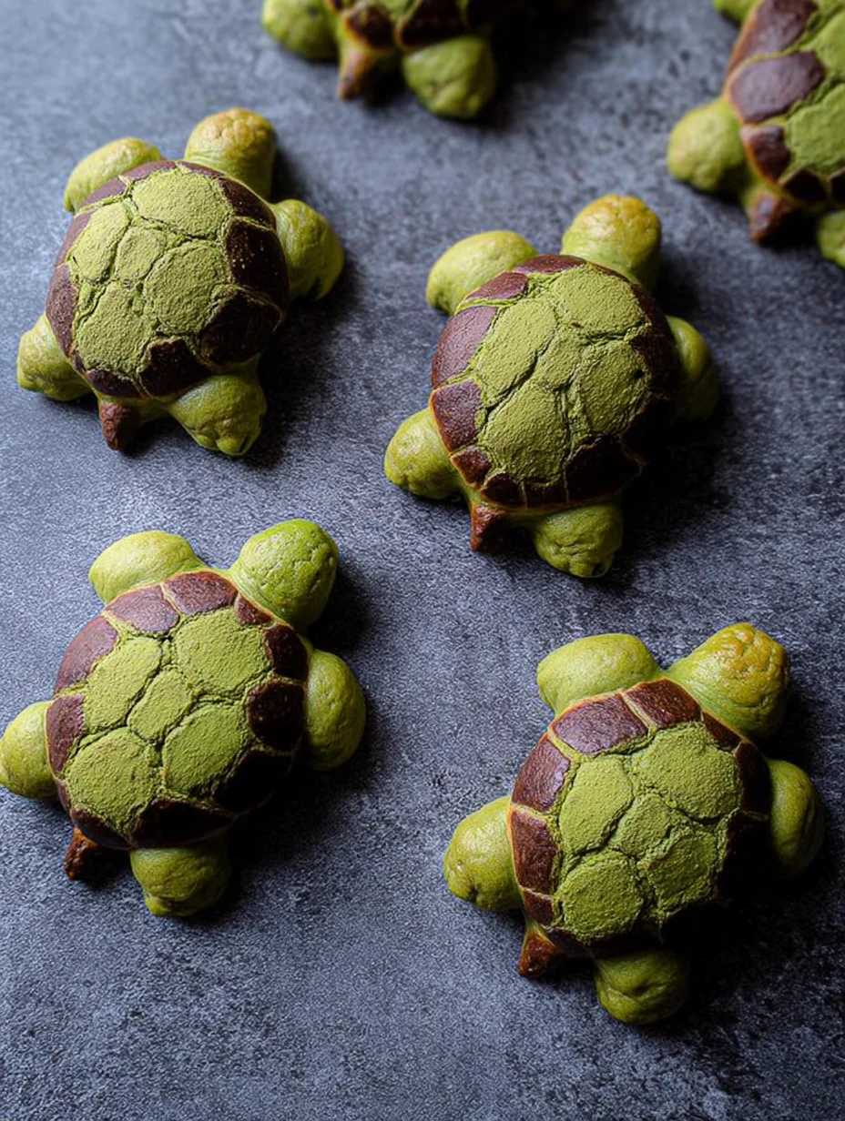 Matcha Milk Bread Turtles