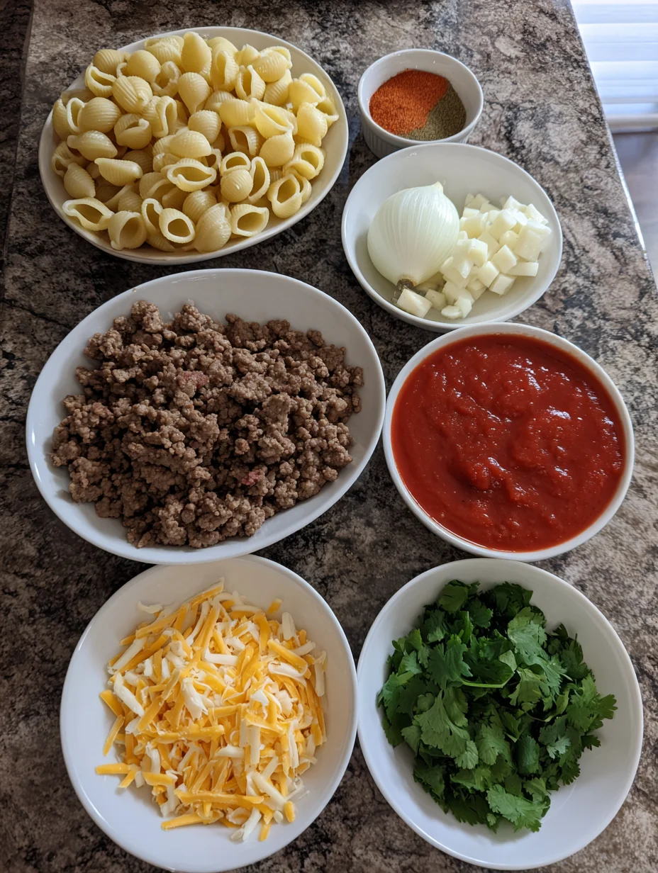 One Pot Cheesy Taco Pasta