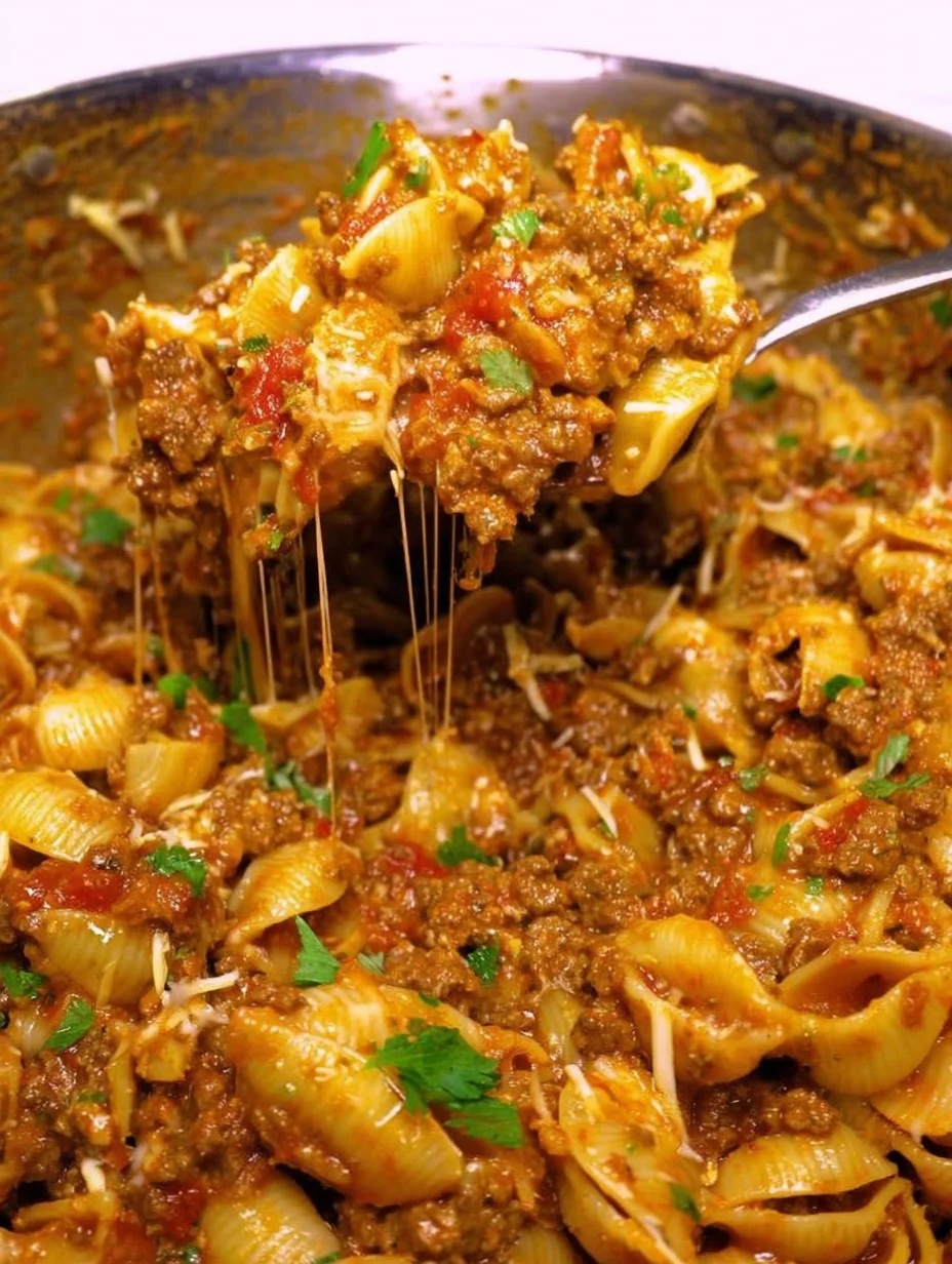 One Pot Cheesy Taco Pasta