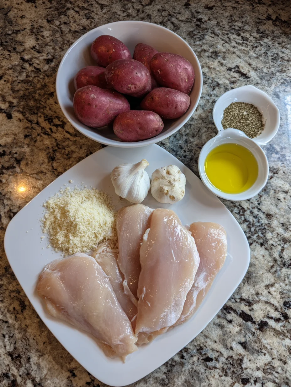 Parmesan Crusted Chicken Sheet Pan Dinner