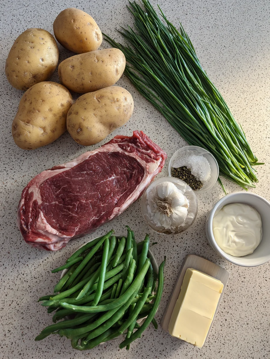 Ribeye and Roasted Garlic Pan Sauce