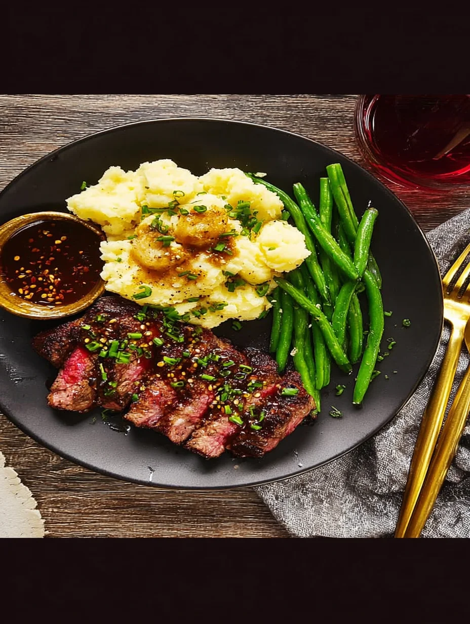 Ribeye and Roasted Garlic Pan Sauce