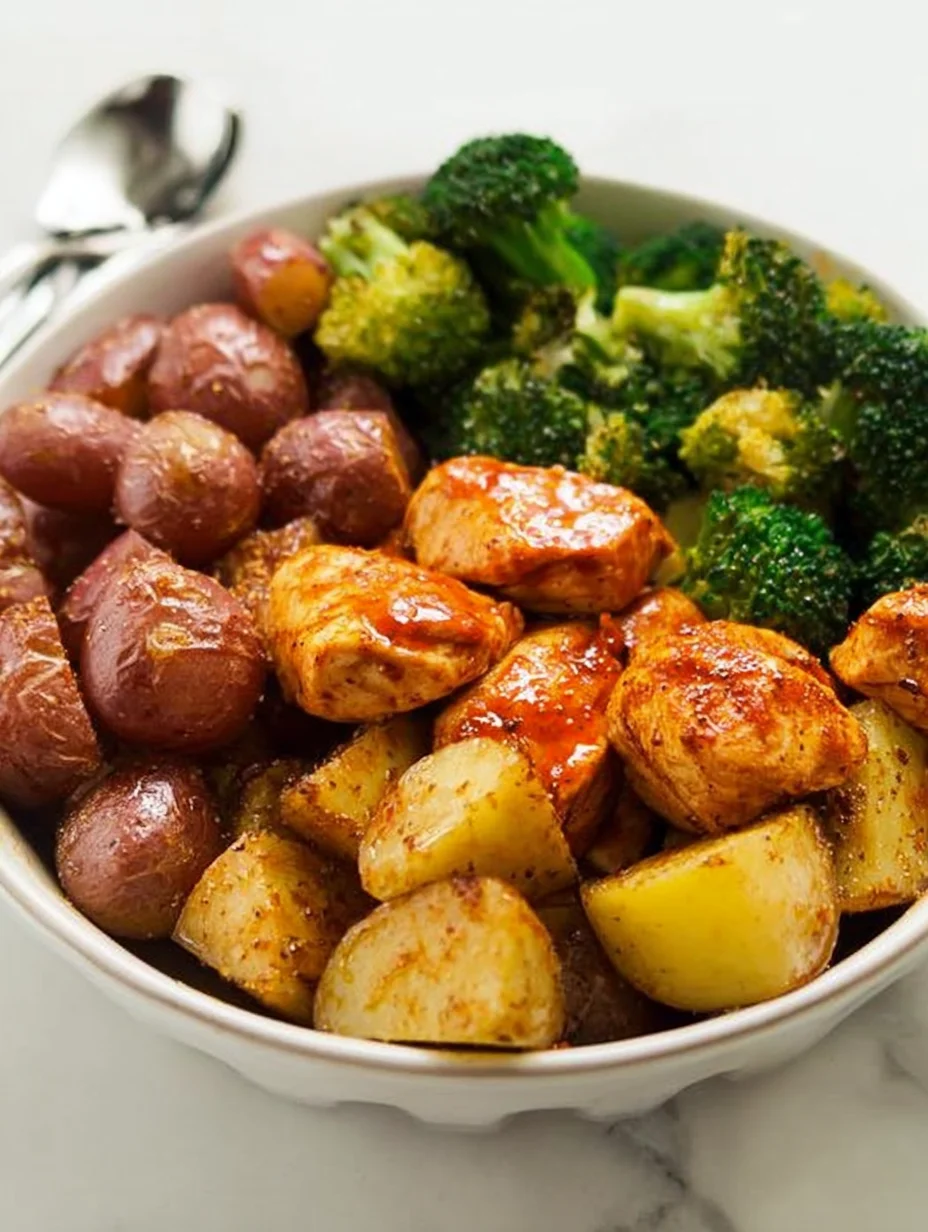 Skinny Chicken and Roasted Potato Bowl