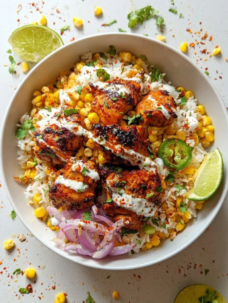 Street Corn Chicken Rice Bowl