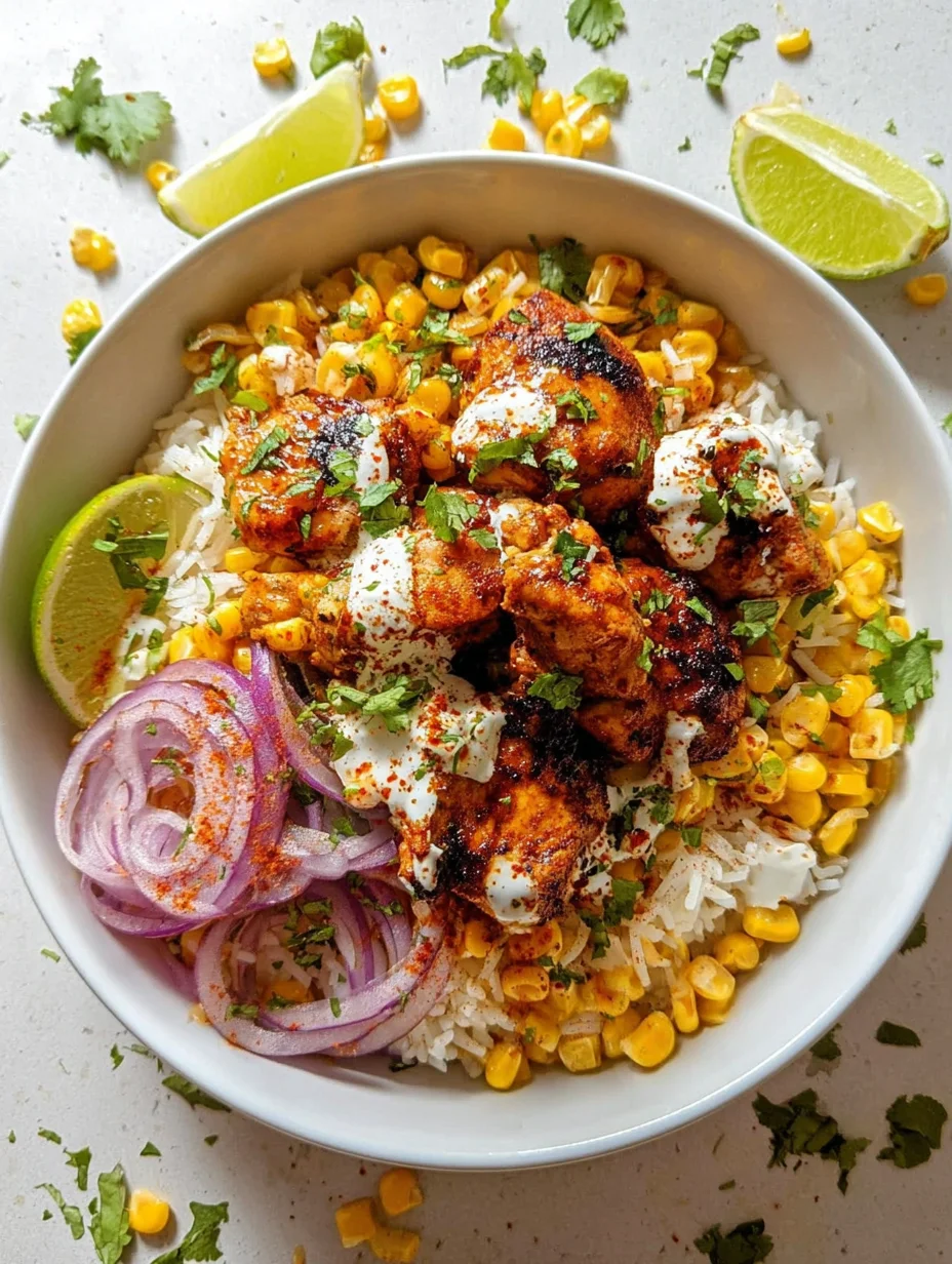 Street Corn Chicken Rice Bowl