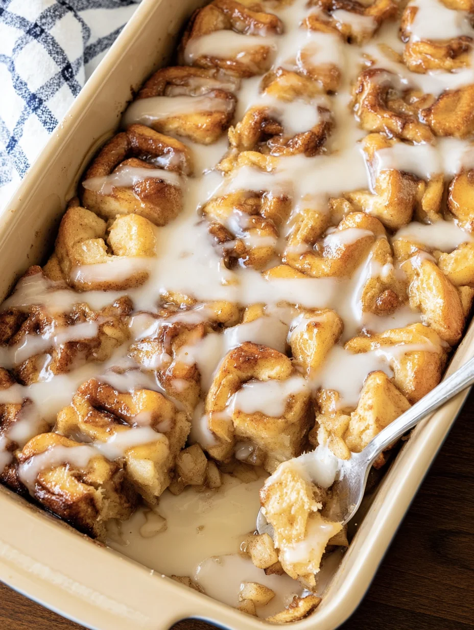 2 Ingredient Apple Cinnamon Roll Bake
