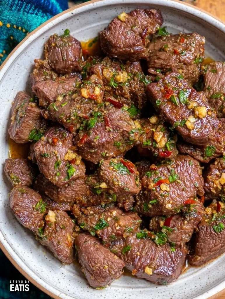 Air Fryer Garlic Butter Steak Bites