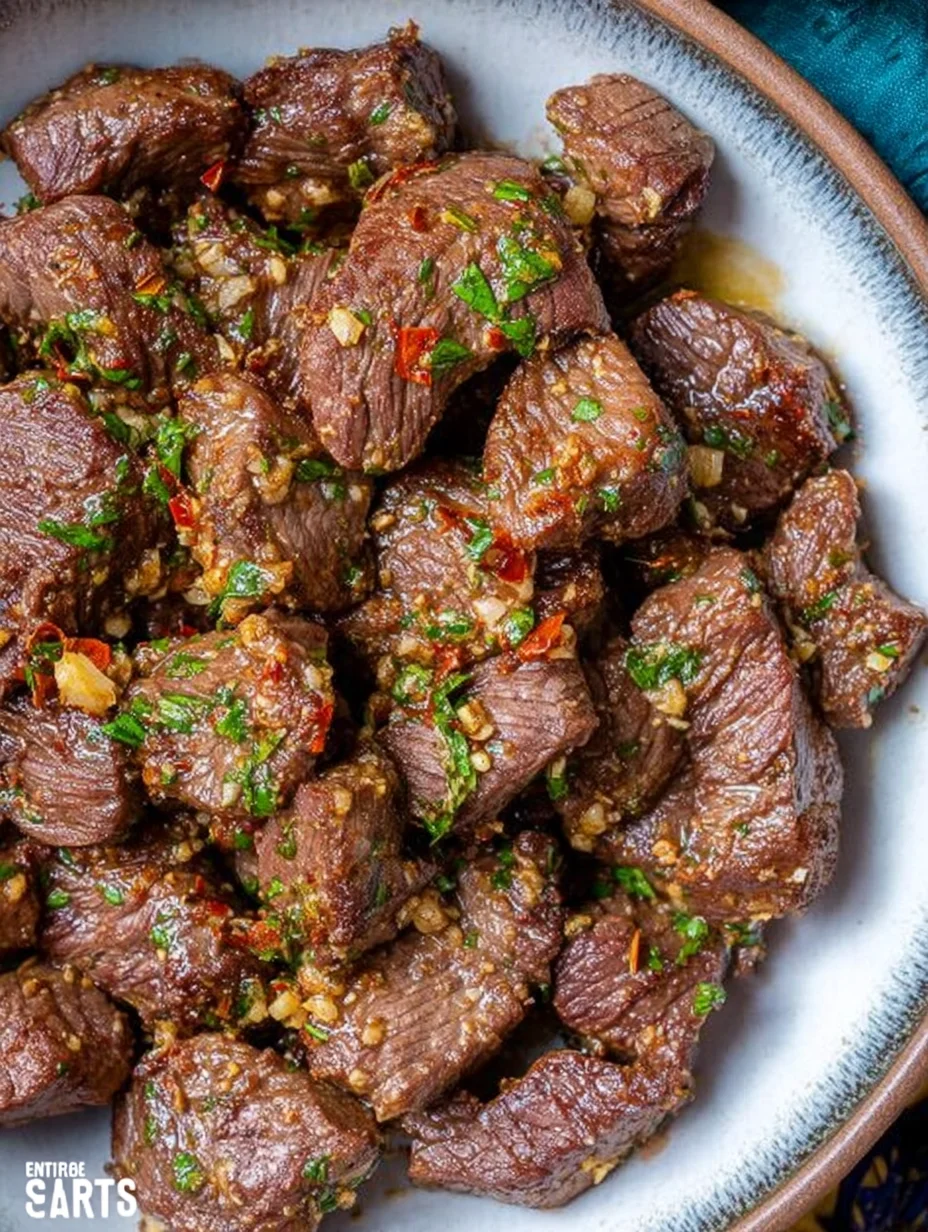 Air Fryer Garlic Butter Steak Bites