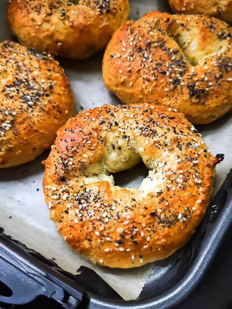 Air Fryer Protein Bagels