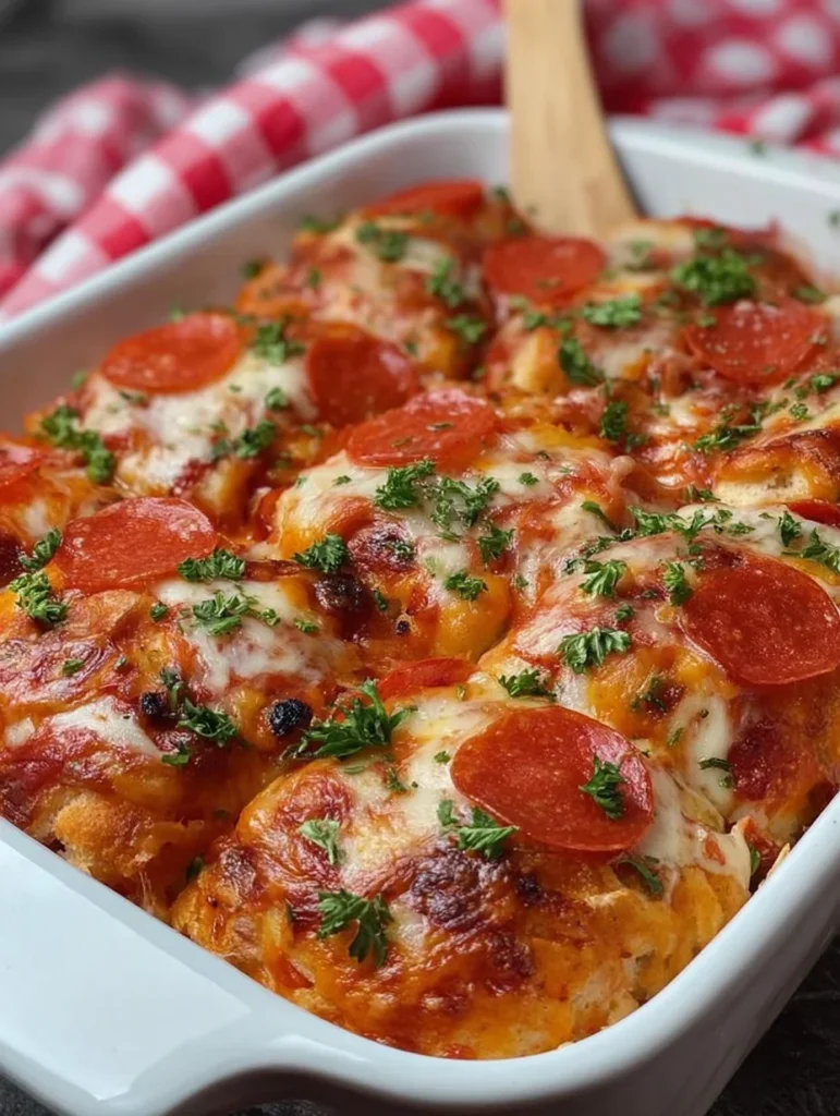 Bubble Up Biscuit Pizza Casserole