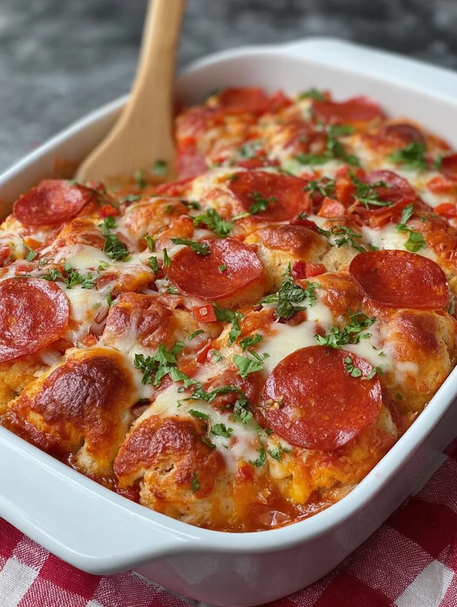 Bubble Up Biscuit Pizza Casserole