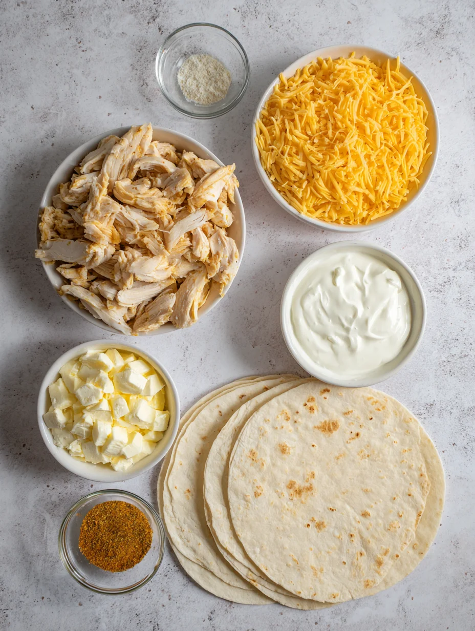 Cheesy Garlic Chicken Wraps