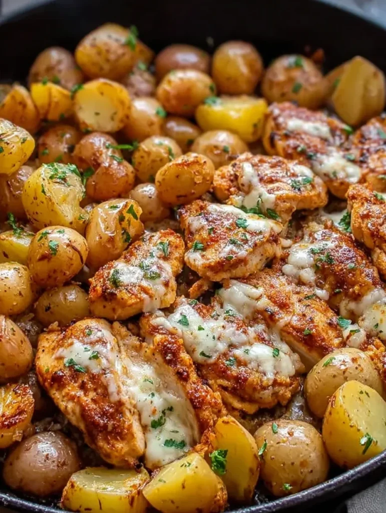Garlic Parmesan Chicken and Potatoes (One-Pan Dinner)