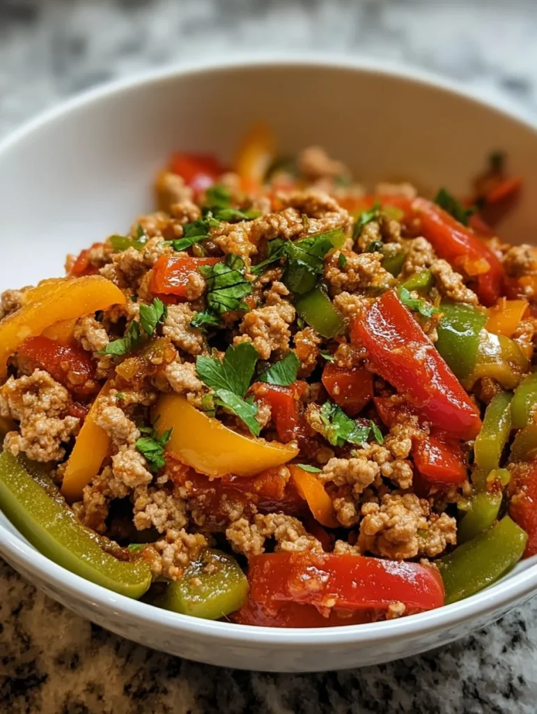 Ground Turkey and Peppers