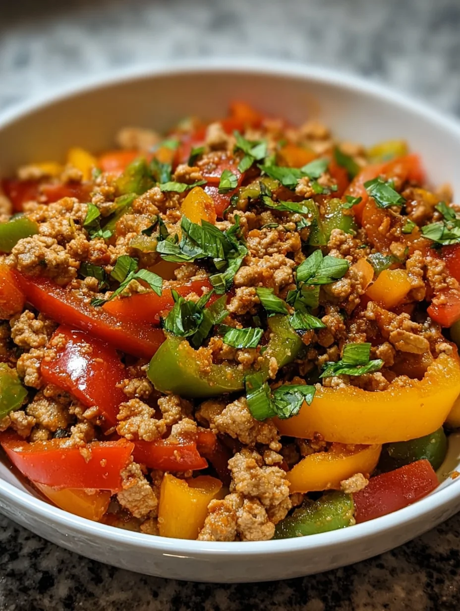 Ground Turkey and Peppers